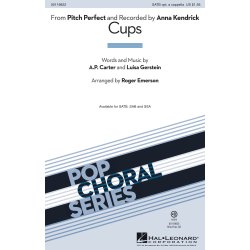Cups Frm Pitch Perfect Emerson Satb