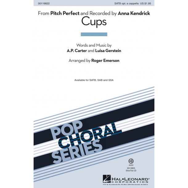 Cups Frm Pitch Perfect Emerson Satb
