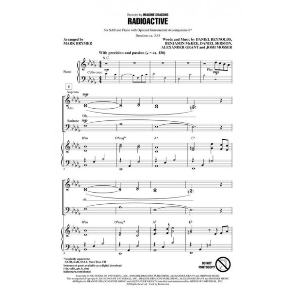 Radioactive (Brymer) Sab Chor