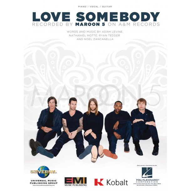 Maroon 5 Love Somebody Piano Vocal Guitar Sheet