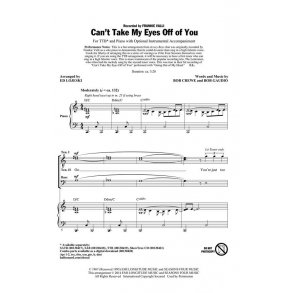 Valli/Crewe/Gaudio Can't Take My Eyes Off Of You (Lojeski) Ttb Choral