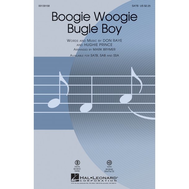 Raye/Prince Boogie Woogie Bugle Boy (Arr Brymer Mark) Satb Choral