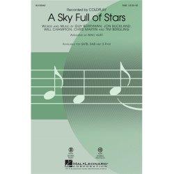 Coldplay A Sky Full Of Stars (Arr Huff Mac) Sab Choral