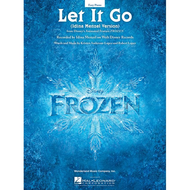 Menzel Idina/Anderson-Lopez Let It Go From Frozen Easy Piano Sheet