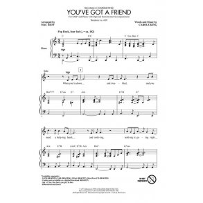 King Carole You've Got A Friend (Arr Huff Mac) Sab Choral