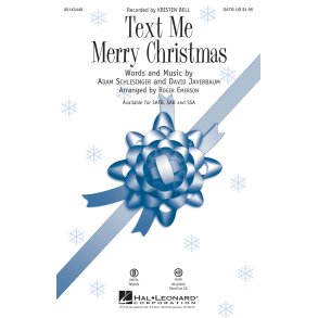 Schlesinger/Javerbaum Text Me Merry Christmas (Emerson) Satb Choral