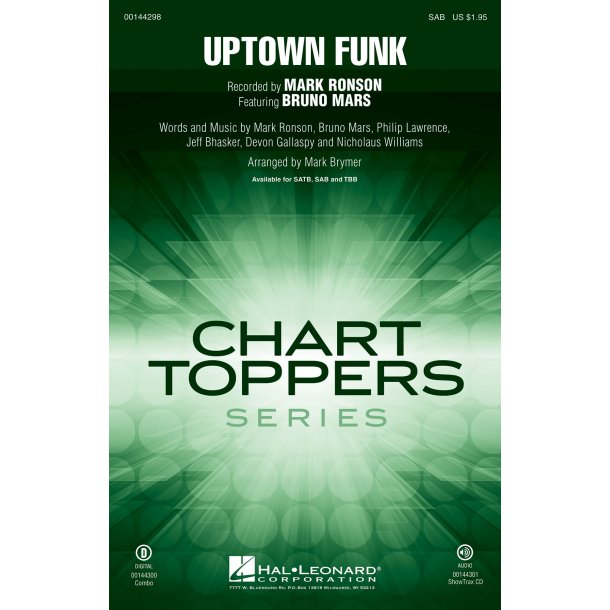 Mars Bruno Uptown Funk (Arr Brymer Mark) Sab Chor