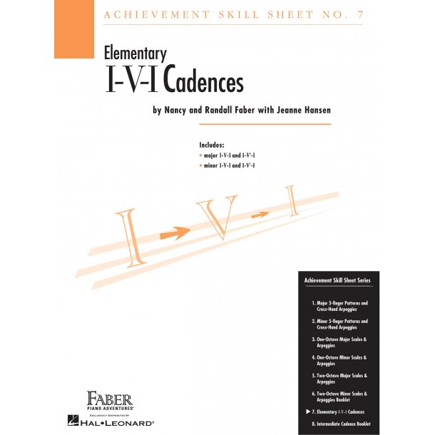 Faber/Weisman: Achievement Skill Sheet No. 7, I-V-I Cadences