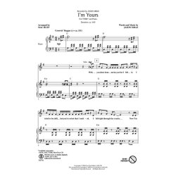 MRAZ JASON I'M YOURS (HUFF MAC) TTBB CHORAL SHEET MUSIC