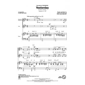 BEATLES YESTERDAY (ARR MARK BRYMER) SSA CHORAL
