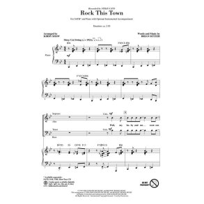 Setzer Brian Rock This Town (Arr Shaw Kirby) Showtrax Cd