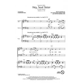 TRAIN HEY SOUL SISTER (ARR BRYMER MARK) SAB CHORAL