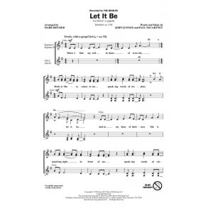 THE BEATLES LET IT BE (ARR BRYMER MARK) SSAA A CAPPELLA CHORAL