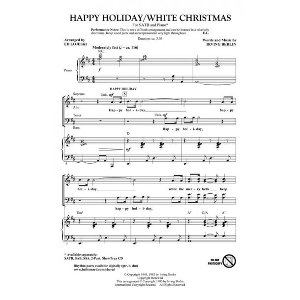 Happy Holiday/White Christmas