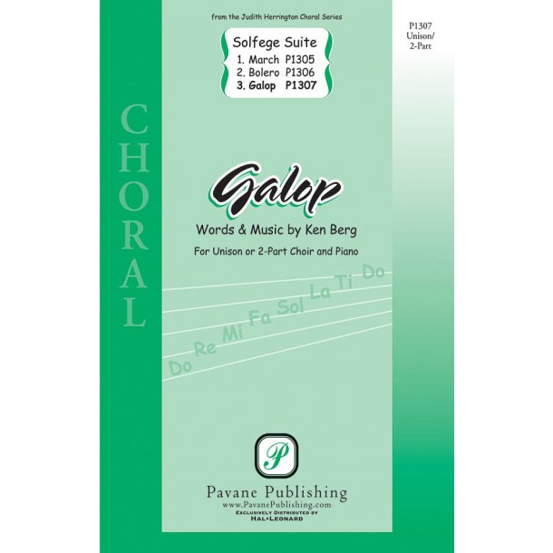 BERG KEN GALOP SOLFEGE SUITE UNISON/2 PART CHORAL