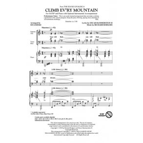 Rodgers/Hammerstein Climb Ev'ry Mountain (Arr Lojeski Ed) Showtrax Cd
