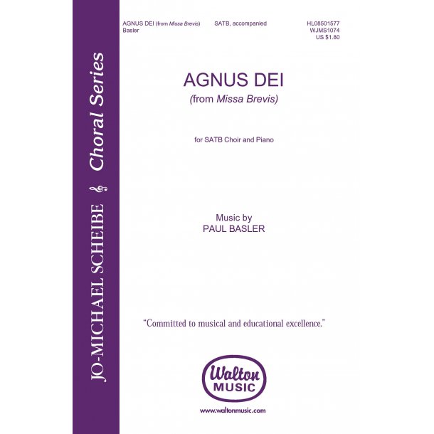 BASLER PAUL AGNUS DEI FROM MISSA BREVIS SATB CHORAL