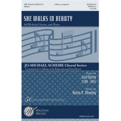 MEMLEY KEVIN A SHE WALKS IN BEAUTY SATB DIVISI CHOR