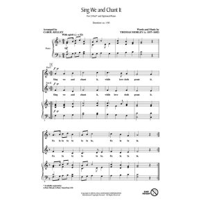 MORLEY THOMAS SING WE AND CHANT IT (KELLEY CAROL) 2PT OPT A CAPPELLA