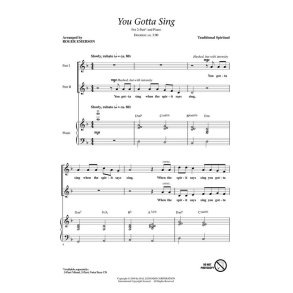 YOU GOTTA SING (ARR ROGER EMERSON) DISCOVERY CHORAL 2-PART CHOR