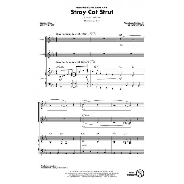 Setzer Stray Cat Strut (Shaw) 2pt