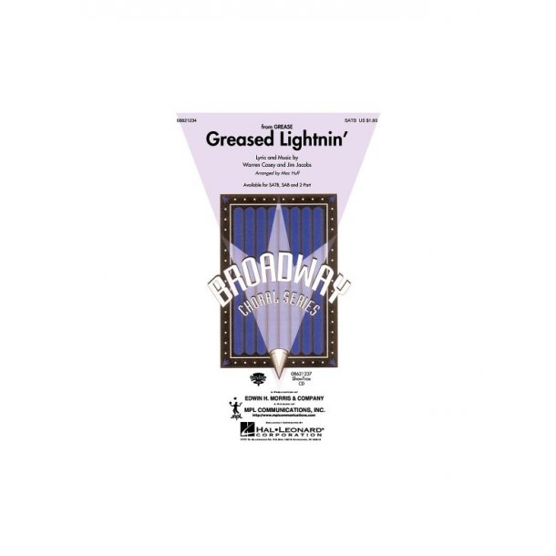 Greased Lightnin (Grease) Huff Soundtrax Cd