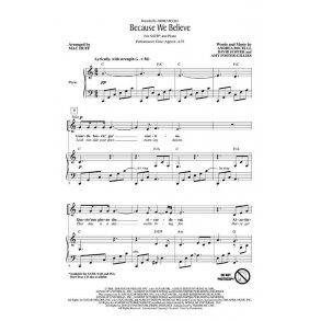 Bocelli/Foster/Foster-Gillies Because We Believe (Huff) Showtrax Cd