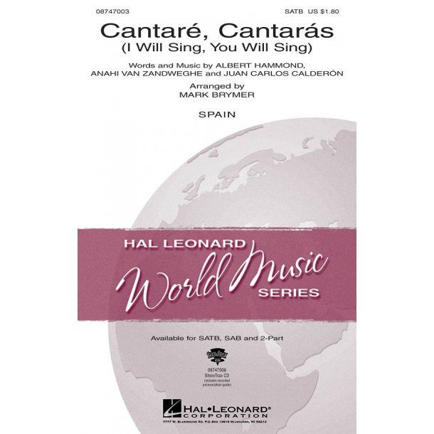 Cantare Cantaras (Brymer) Satb Chor