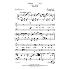 TOWNEND STUART/GETTY KEITH SPEAK O LORD (HARLAN BENJAMIN) SAB CHORAL