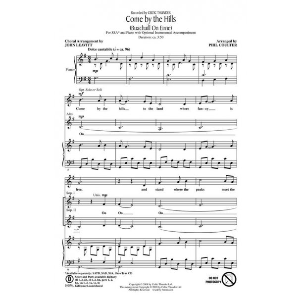 Come By The Hills (Leavitt) Ssa Chor