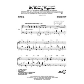 NEWMAN RANDY WE BELONG TOGETHER TOY STORY 3 (LOJESKI ED) 2 PART CHORAL