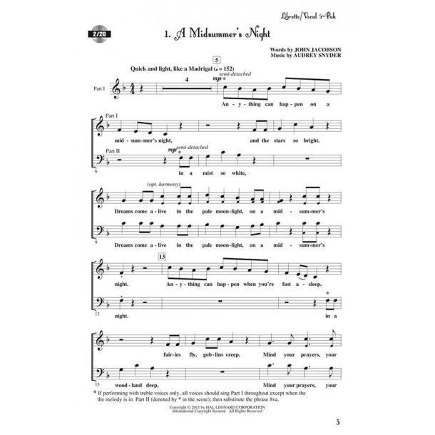 SNYDER AUDREY &amp; JACOBSON JOHN A MIDSUMMER NIGHTS DREAM MUSICAL PREV PK