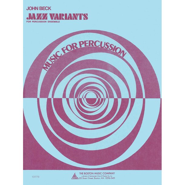 Beck John Jazz Variants Percussion Ensemble Book