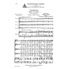 WILLIAM OWEN LAUDAMUS (BRYN CALFAIRA) (ARR DANIEL PROTHEROE) TTBB CHOR