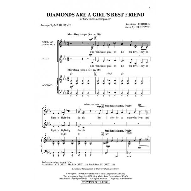 JULE STYNE &amp; LEO ROBIN DIAMONDS ARE A GIRL'S BEST FRIEND SHOWTRAX CD