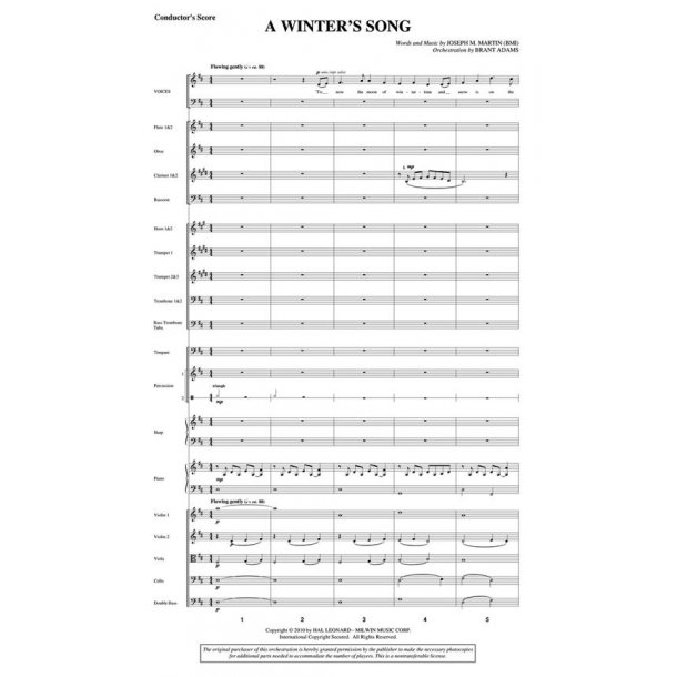 MARTIN JOESPH WINTER'S GRACE ORCHESTRA ACCOMPANIMENT SC/PTS