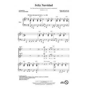 Feliciano Jose Feliz Navidad (Arr Langford Paul) 2 Part Choral