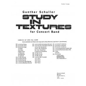 Study In Textures For Band Full Score