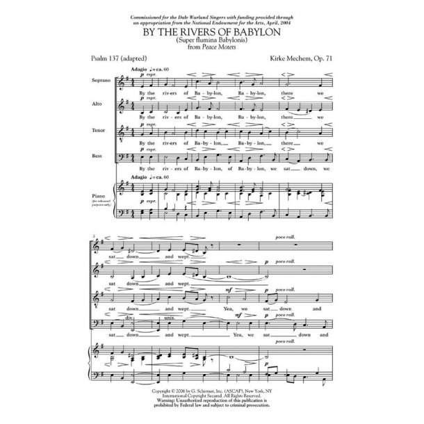 Kirke Mechem: By The Rivers Of Babylon
