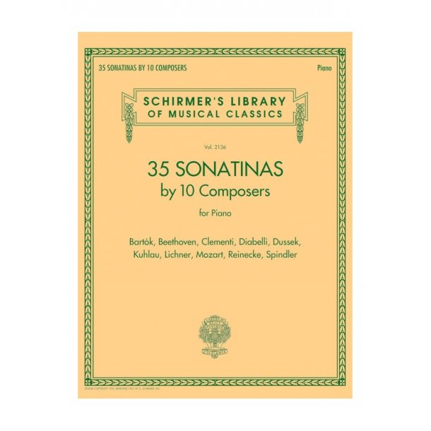 35 Sonatinas By 10 Composers For Piano