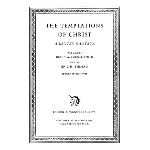 Thiman, E The Temptations Of Christ Vocal Score