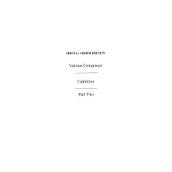 Various Part Two Sab/Piano/Tonic