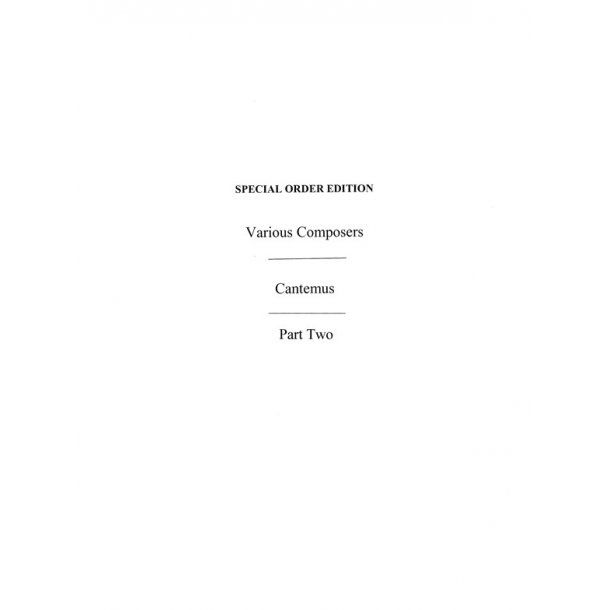 Various Part Two Sab/Piano/Tonic