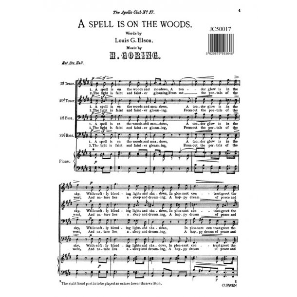 Goring A Spell Is On The Woods Ttbb