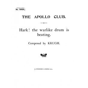 Krugh Hark! The Warlike Drum Is Beating Satb Tonic Solfa