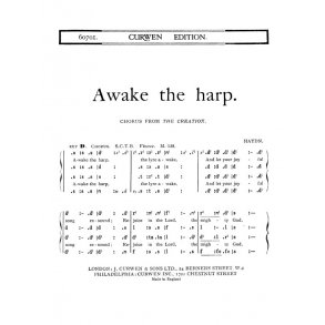 Haydn Awake The Harp Satb Tonic Solfa