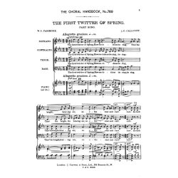 Callcott The First Twitter Of Spring Satb