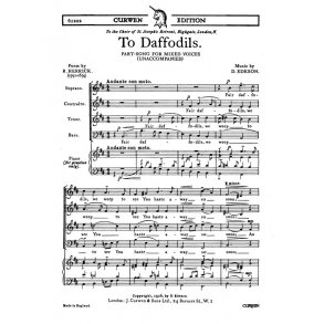 Edeson To Daffodils Satb