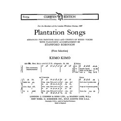 Robinson Plantation Songs Satb
