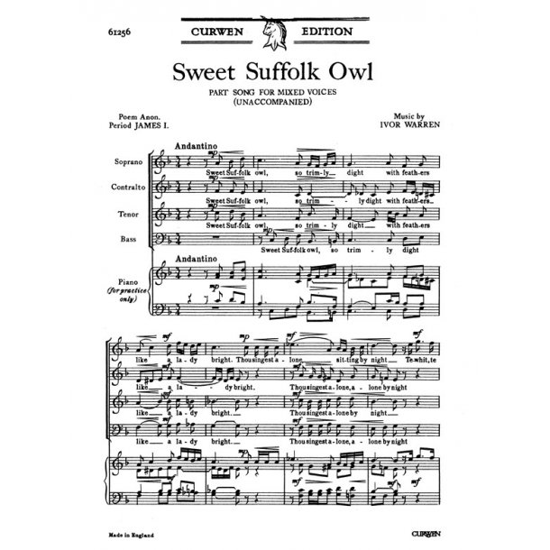 Warren Sweet Suffolk Owl Satb